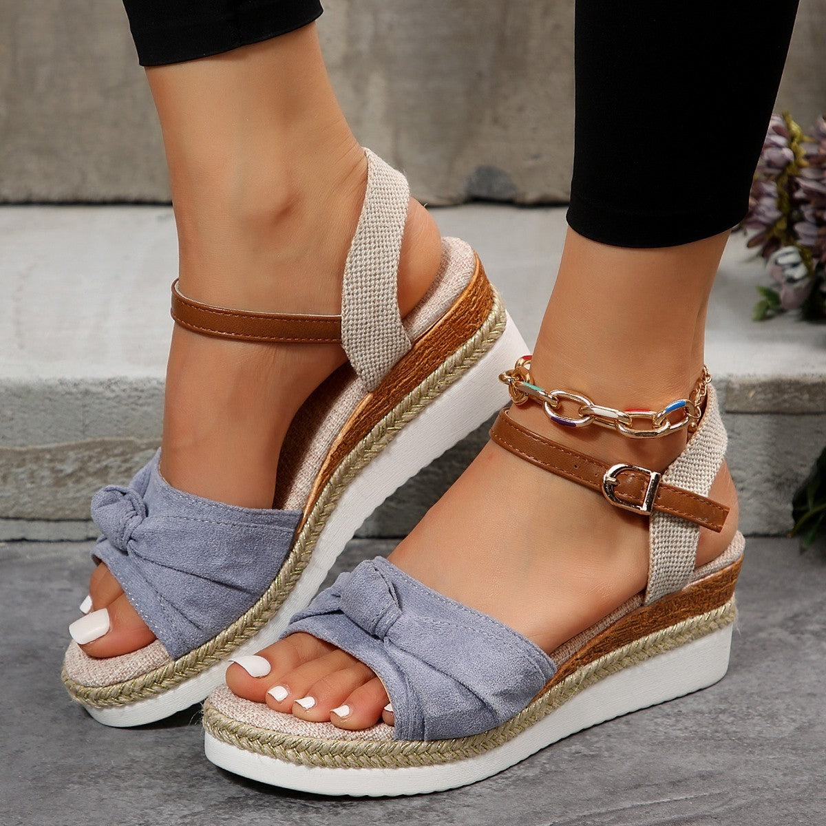 BellaNoeud – Stilvolle Komfort-Sandalen mit dicker Sohle & elegantem Halt